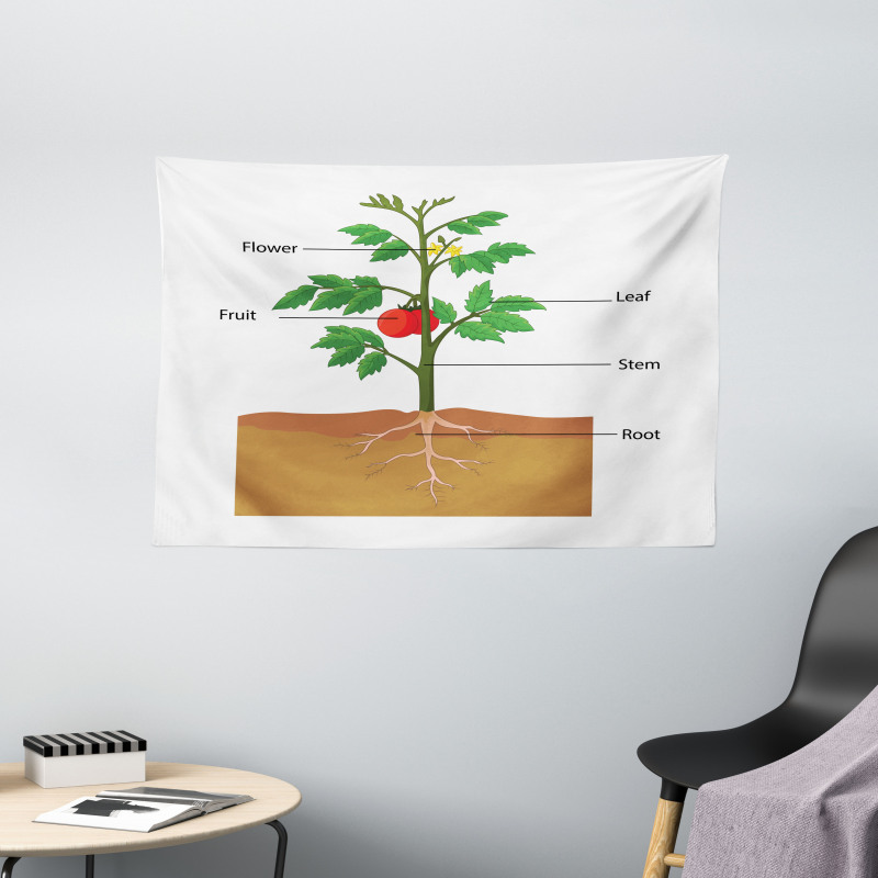 Parts of a Tomato Plant Wide Tapestry