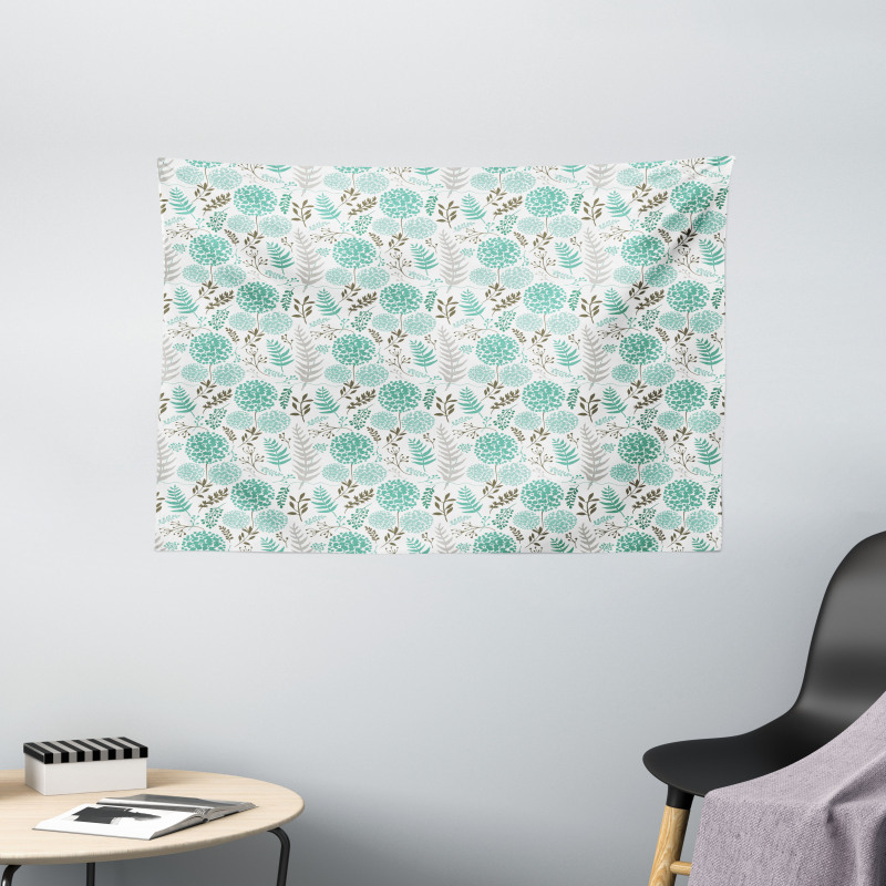 Abstract Design Foliage Wide Tapestry