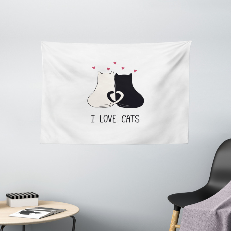 Ideal for Cat Lovers Cuddle Wide Tapestry