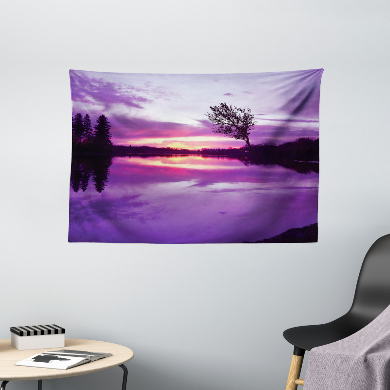 Purple Shade Skies Wide Tapestry