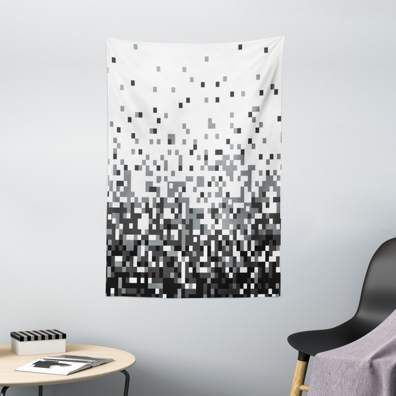 Squares Greyscale Tapestry