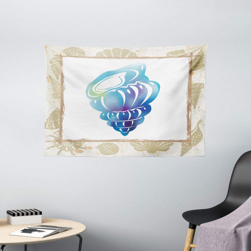 Aquatic Cockleshell Wide Tapestry