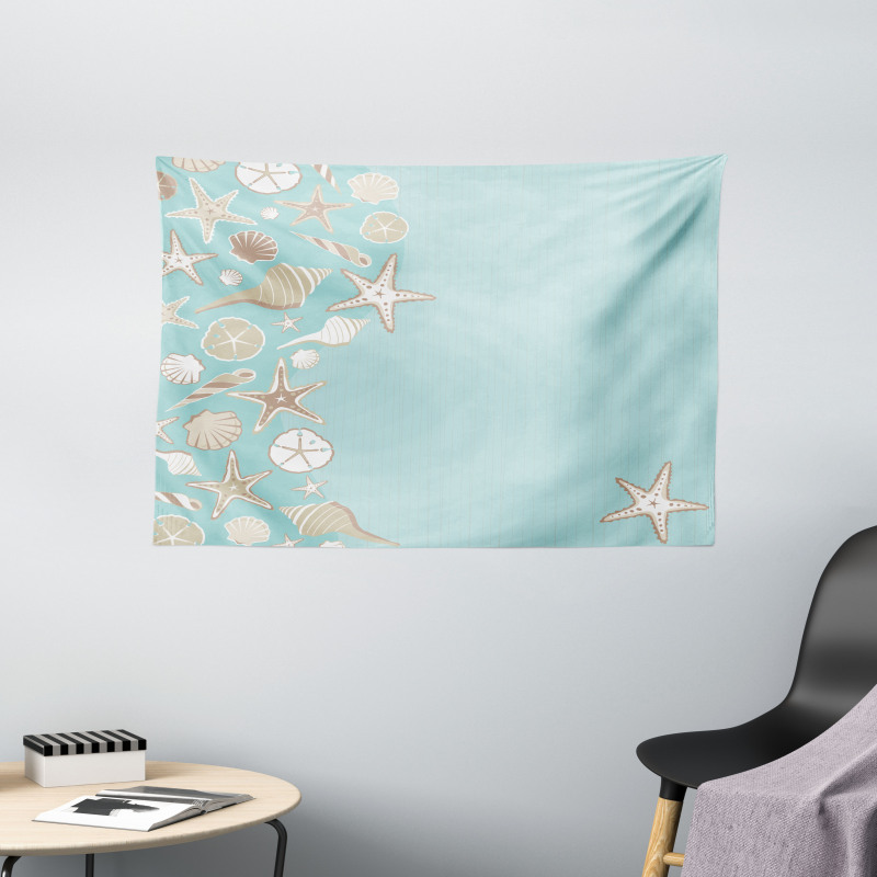 Beach Party and Thin Lines Wide Tapestry