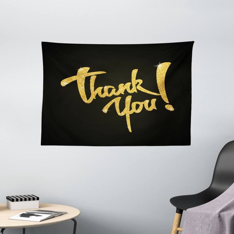 Thankful Phrase Simple Wide Tapestry