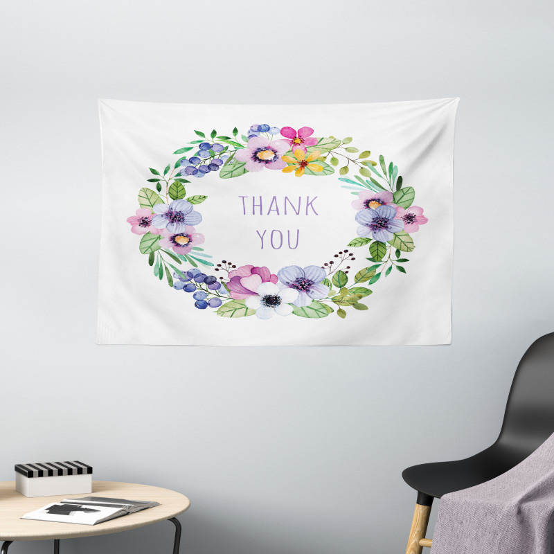 Spring Wreath Simple Word Wide Tapestry