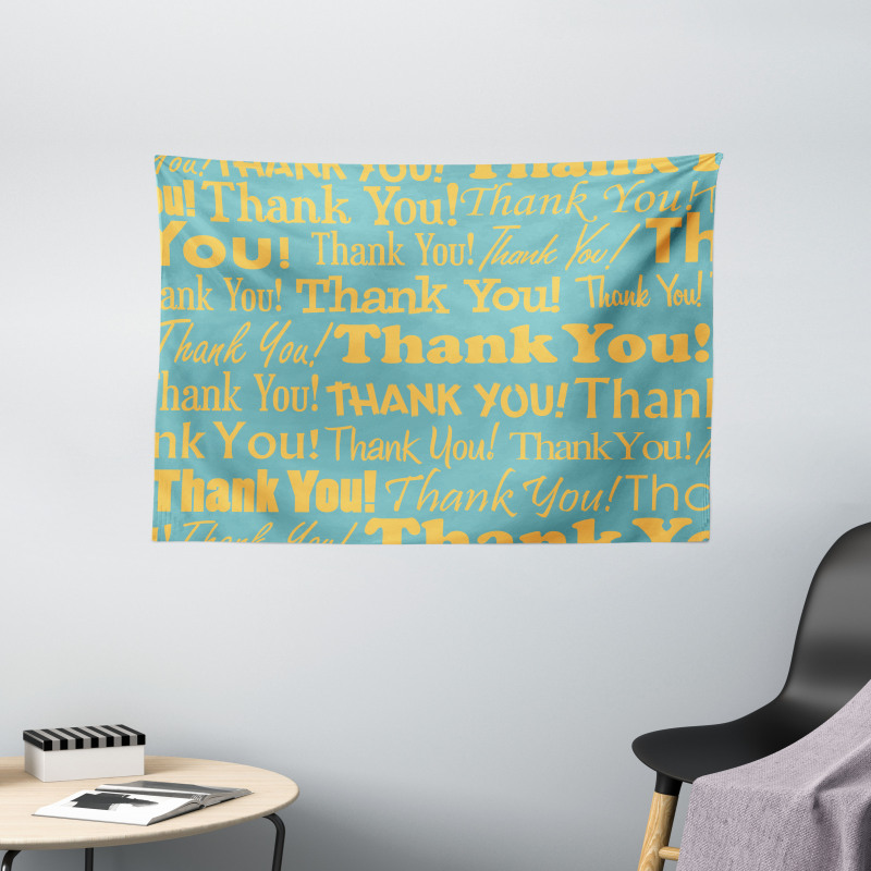 Appreciation Artwork Text Wide Tapestry