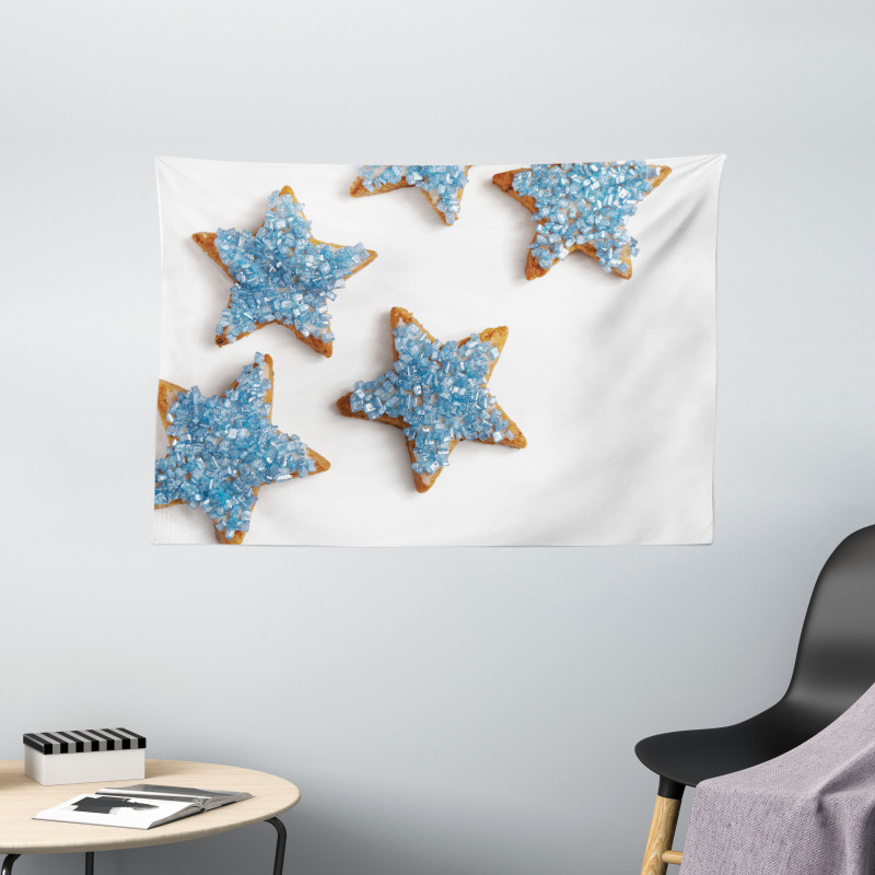 Baked Biscuits in Star Shape Wide Tapestry