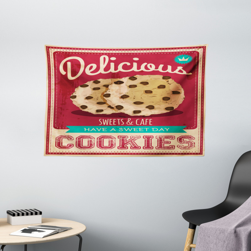 Chocolate Chip on a Poster Wide Tapestry