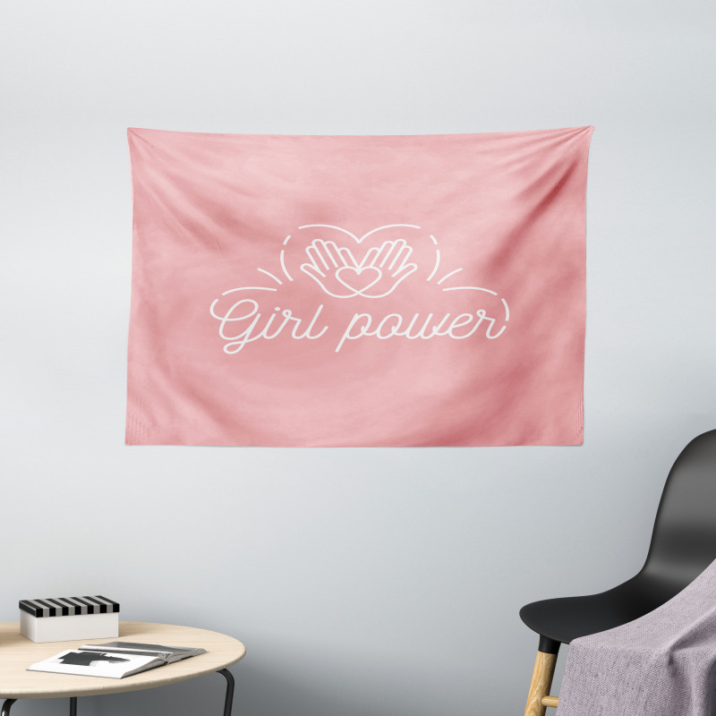 Simple Design Lettering Wide Tapestry