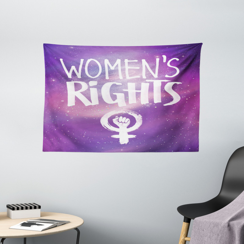 Womens Rights and Fist Wide Tapestry