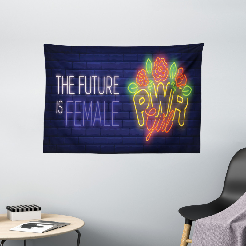 Future is Female Wide Tapestry