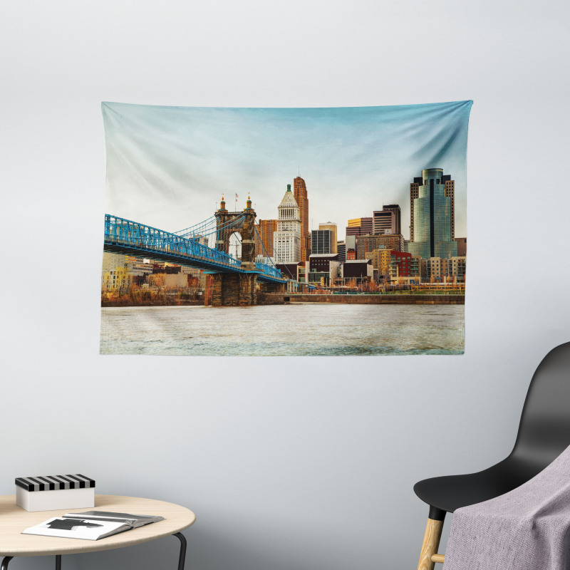 Citylife Panoramic Real Wide Tapestry