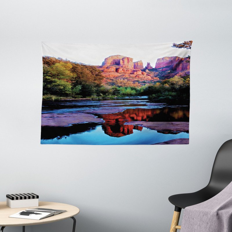 Majestic Cliffs Dawn Photo Wide Tapestry