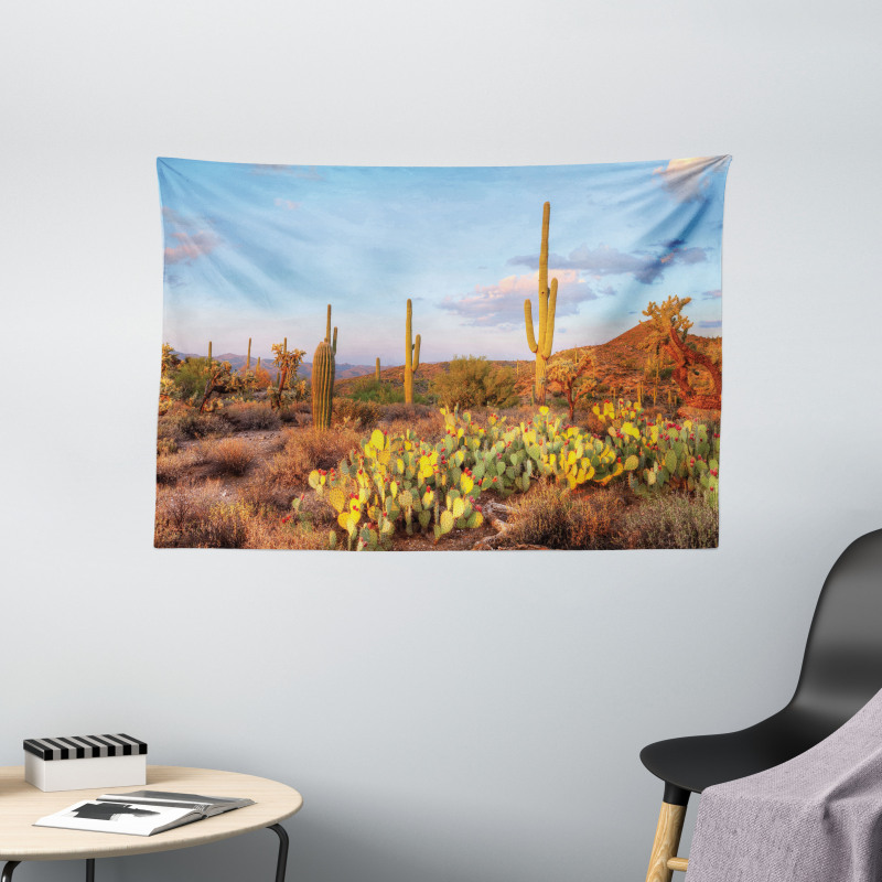 Cacti in Sonoran Desert Wide Tapestry