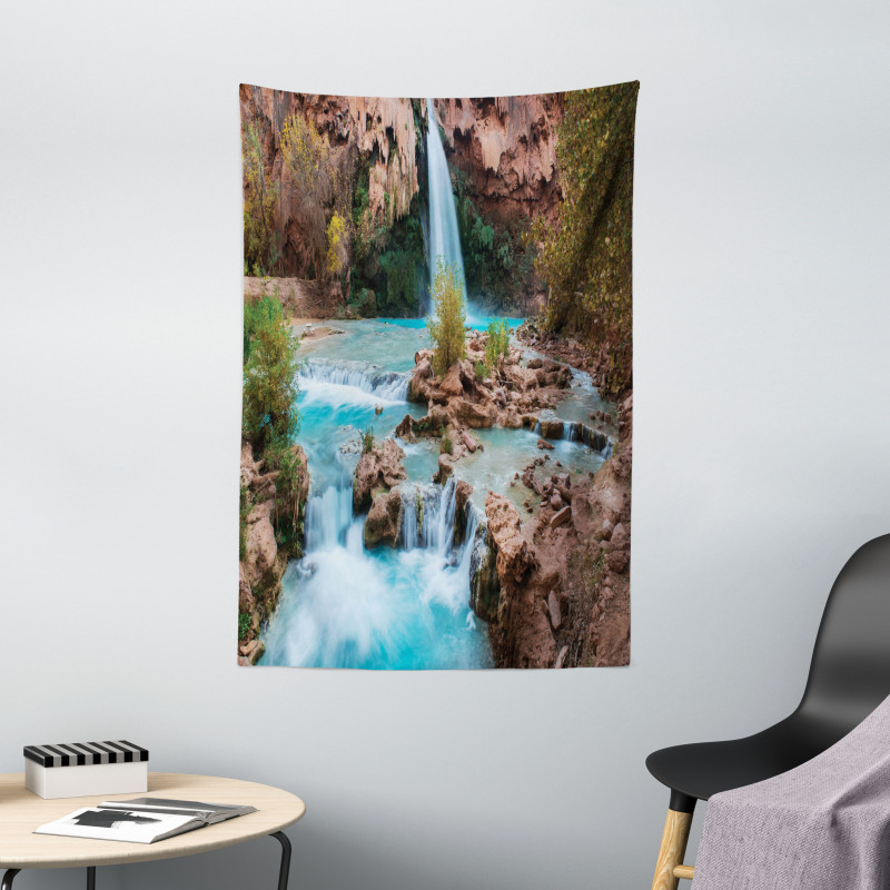 Natural Spring Falls Stream Tapestry