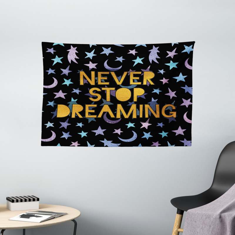 Never Stop Dreaming Stars Wide Tapestry