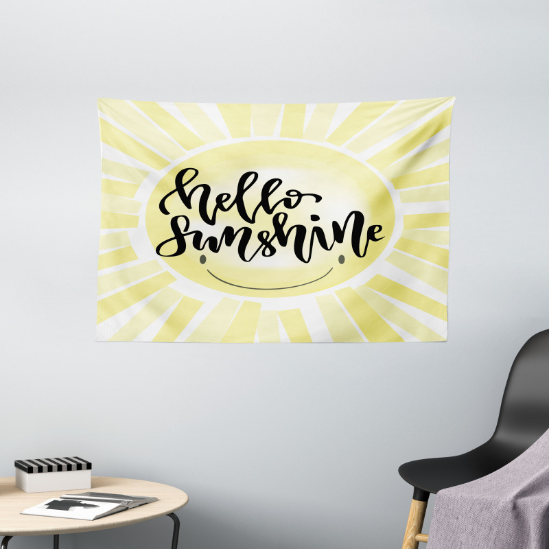 Modern Typography Wide Tapestry