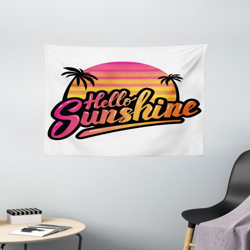 Sixties Style Colors Wide Tapestry