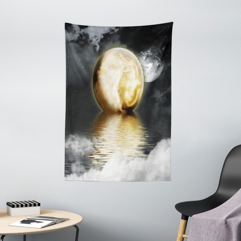 Clouds and Greyscale World Tapestry
