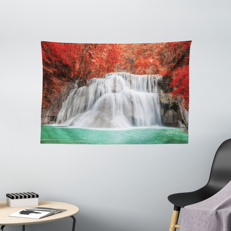 River in the Fall Wide Tapestry
