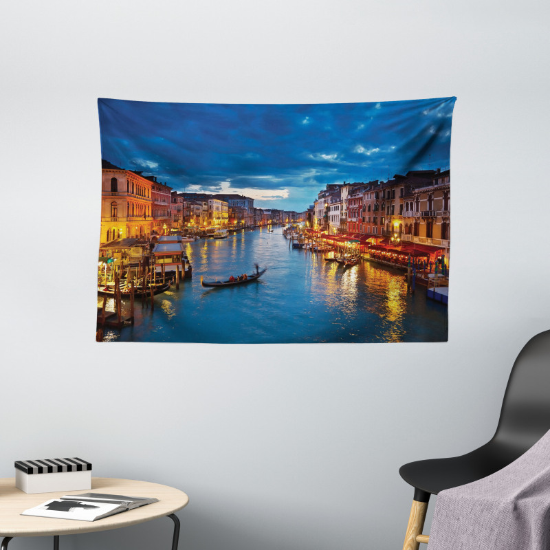 View on Grand Canal Rialto Wide Tapestry