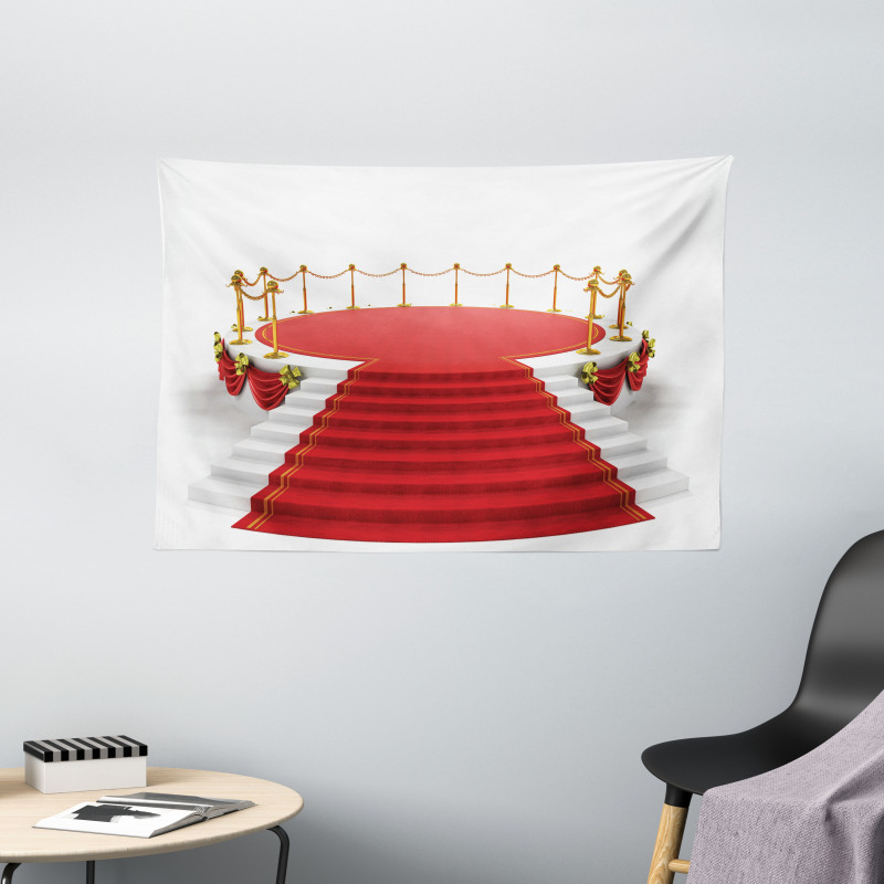 Round Stage with Stairs Wide Tapestry