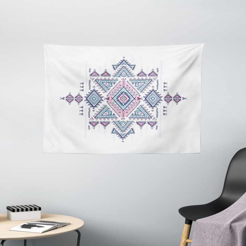 Geometric Tattoo Art Wide Tapestry