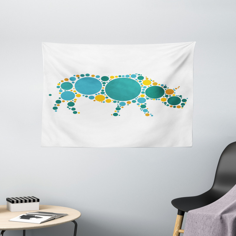 Abstract Fauna Design Wide Tapestry