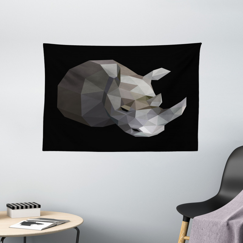 Animal with an Angular Design Wide Tapestry