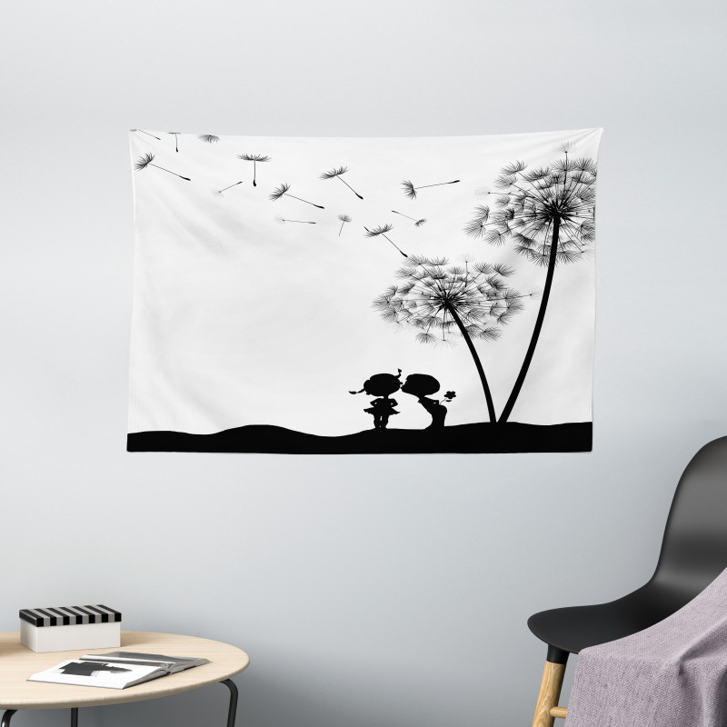Boy and Girl Wide Tapestry