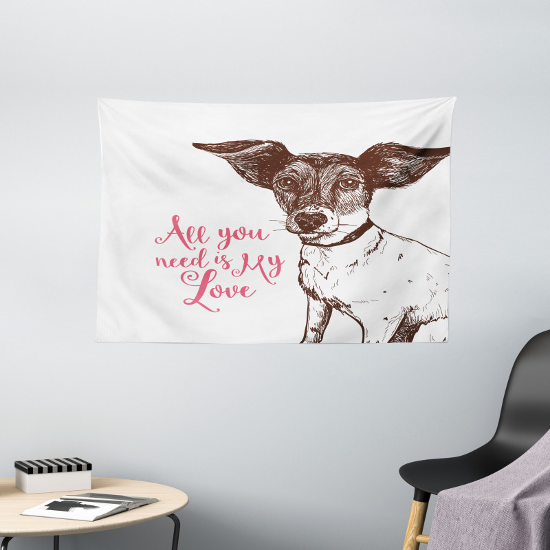 All You Need is Love Wide Tapestry