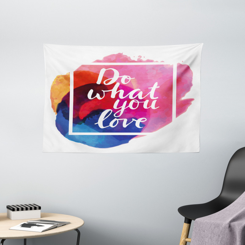 Contemporary Theme Love Work Wide Tapestry