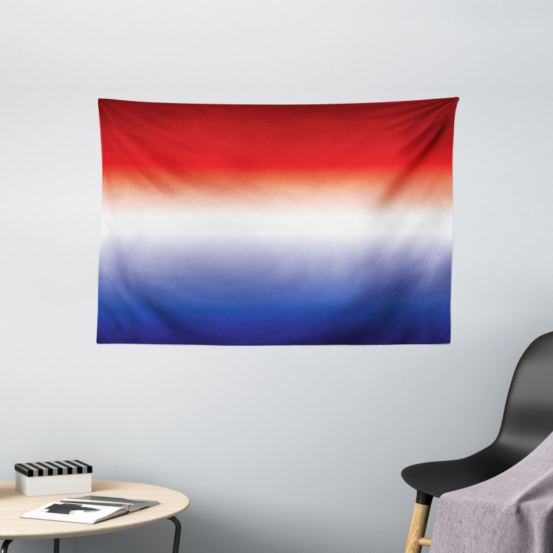 Patriotic Inspired Colors Wide Tapestry