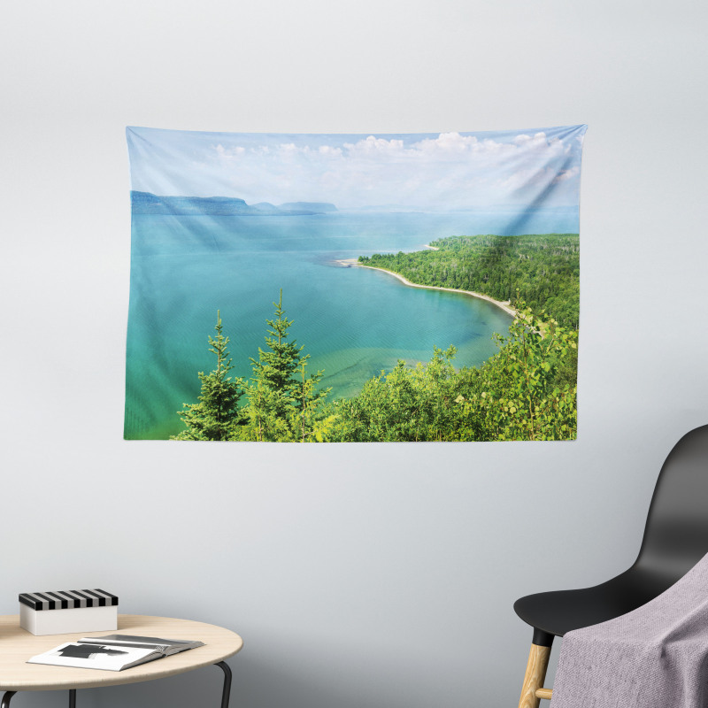 Lake Superior Panoramic Wide Tapestry