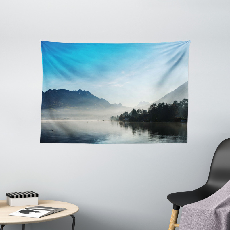 Lake Annecy France Sky Wide Tapestry