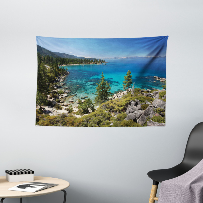 Lake Tahoe Kayaking Wide Tapestry