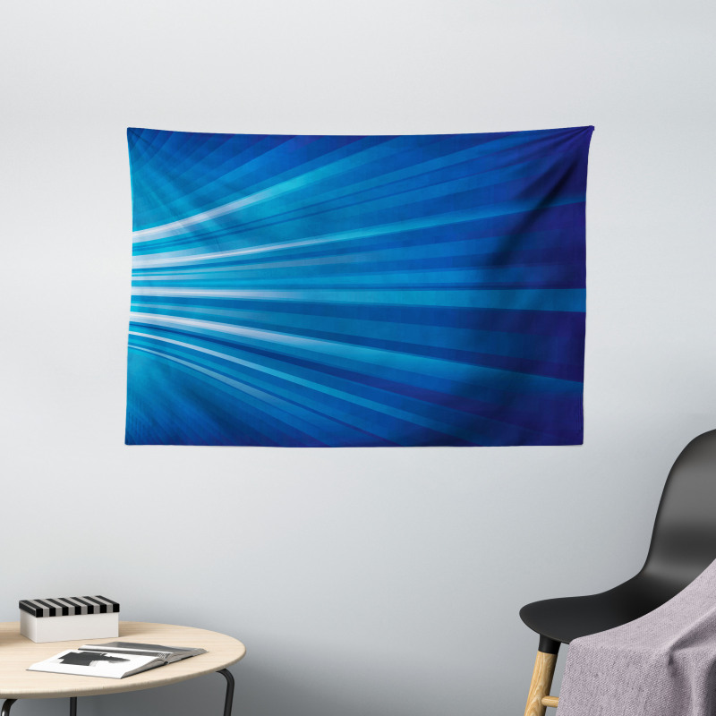 Abstract Futuristic Fantasy Wide Tapestry