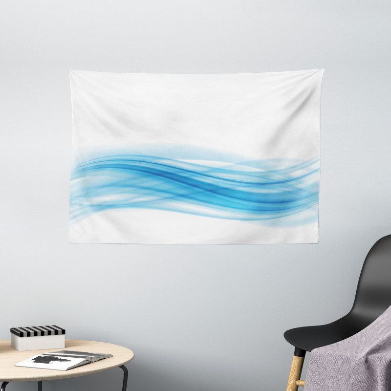 Smooth Wavy Lines Stream Flow Wide Tapestry