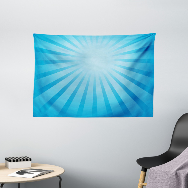 Sun Ray Style Retro Radiate Wide Tapestry