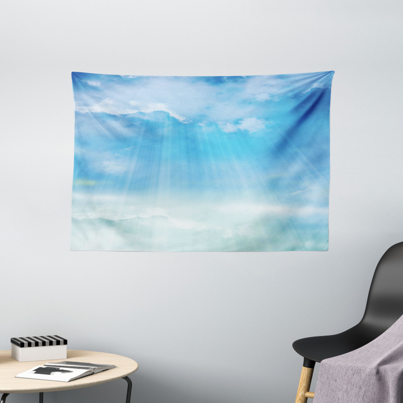 Fascinating Sky with Clouds Wide Tapestry