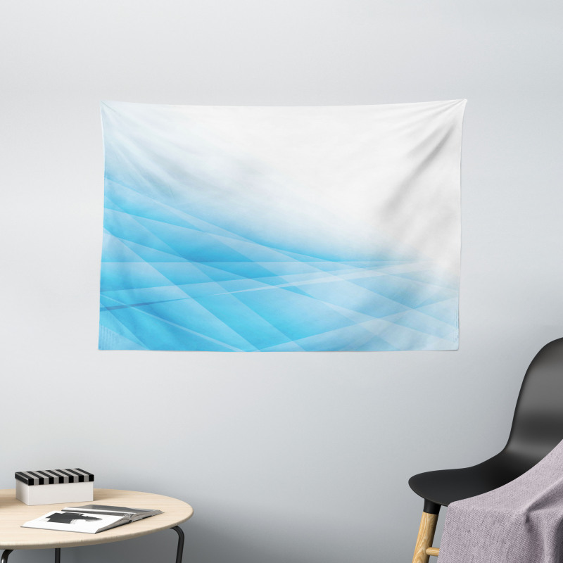 Futuristic Lines Softness Art Wide Tapestry