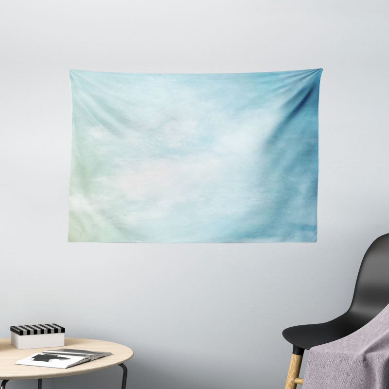 Foggy Mystical Sky Wide Tapestry