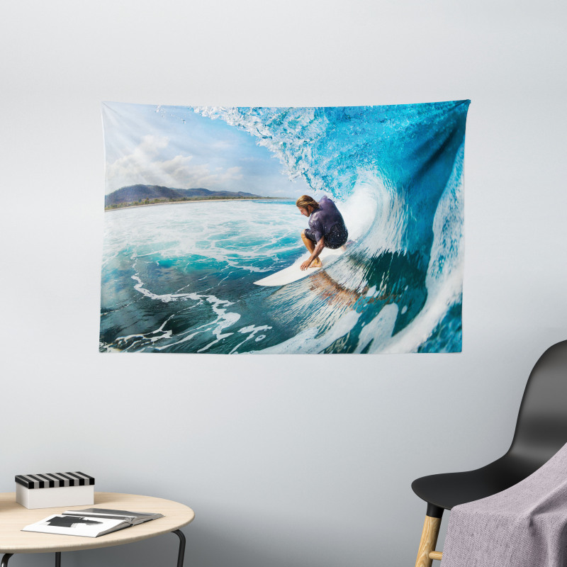 Coastal Surfing on Waves Wide Tapestry
