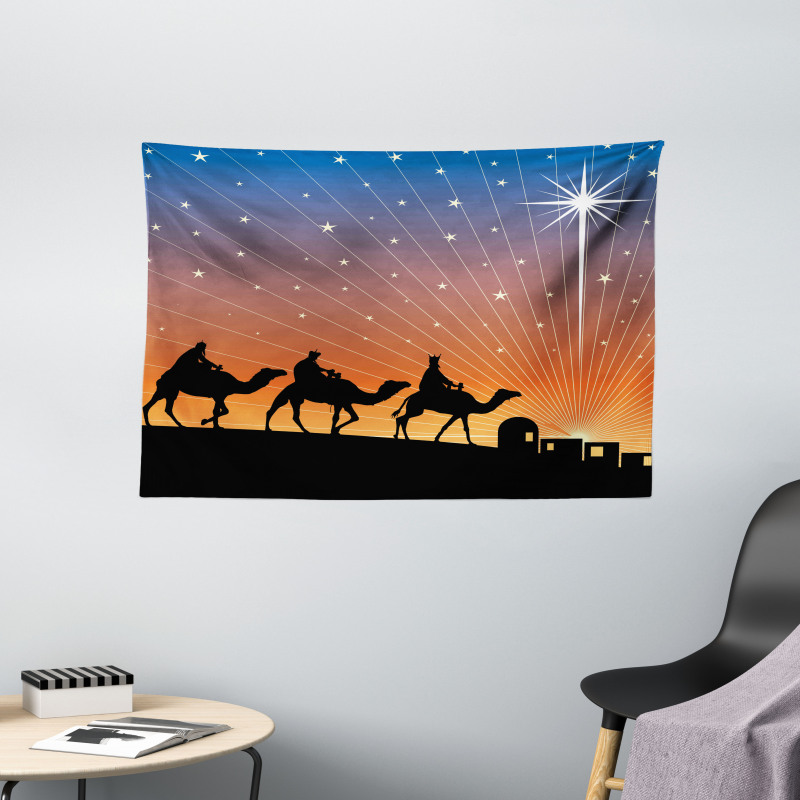 Star of Bethlehem Camel Wise Wide Tapestry