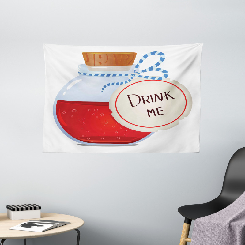 Drink Me Potion in Bottle Wide Tapestry