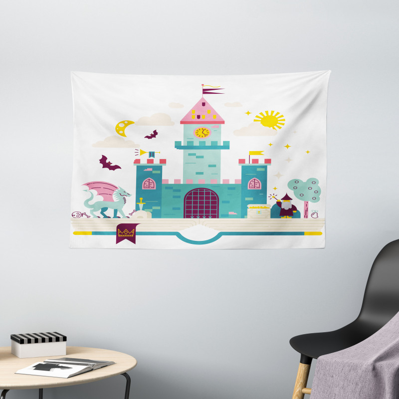 Children Theme Magic Kingdom Wide Tapestry