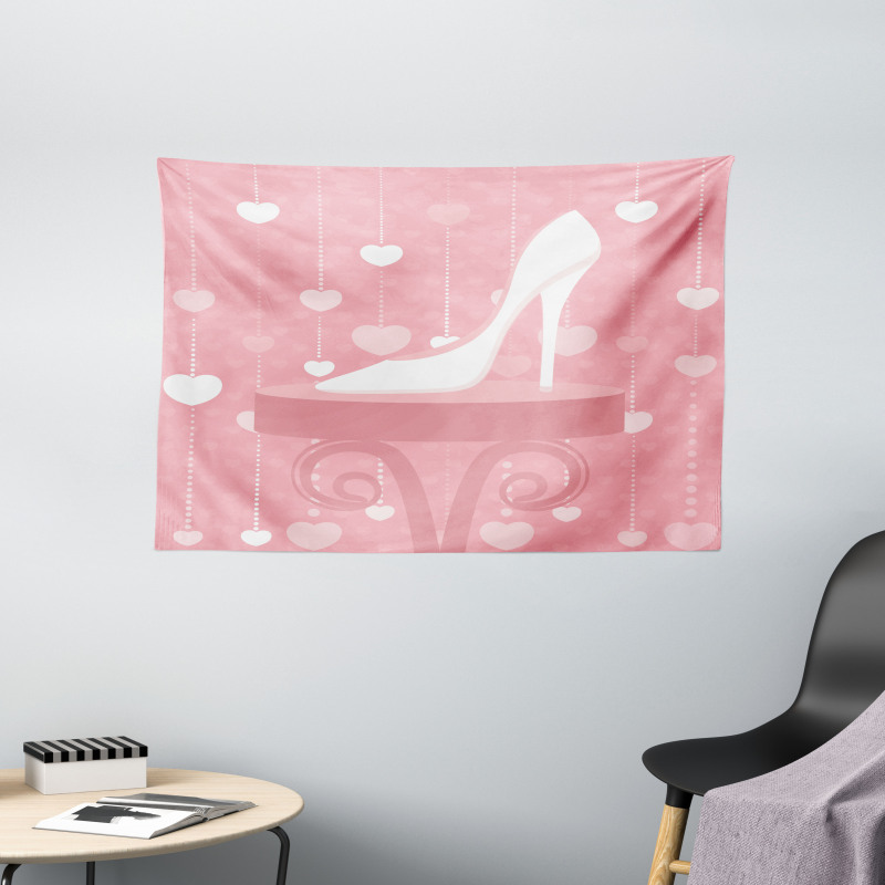 Classy Female Shoe Heart Wide Tapestry