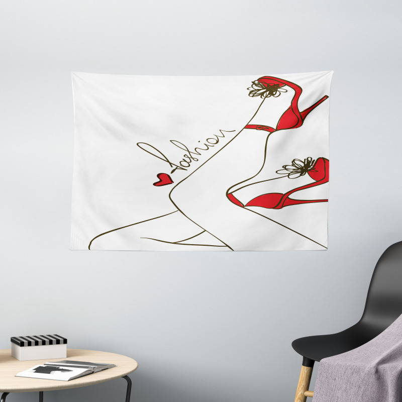 Fashion Lettering Legs Wide Tapestry