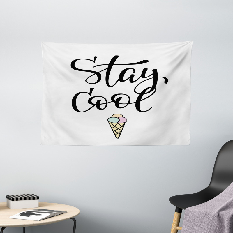 Ice Cream Waffle Cornet Wide Tapestry