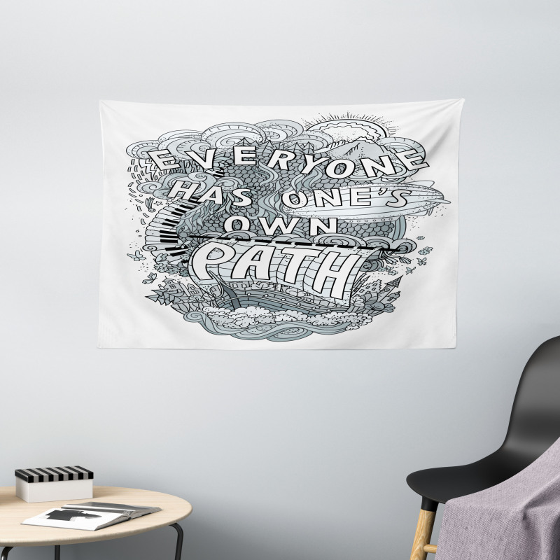 Phrase About Life Wide Tapestry